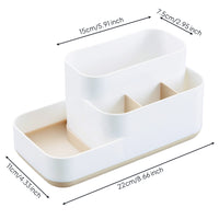 Desktop Storage Box Multi-Section Cosmetic Storage Box Layered for Dorm Room