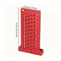 Perforated Woodworking T-Shaped Ruler Ruler Laser Engraved Precision Marking T Rule Long-Lasting Scriber Marking Line Ruler Sturdy for Carpenters