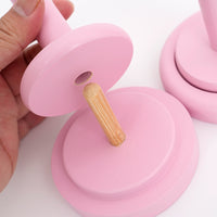 Bamboo Yarn Holder Desktop Spool Stand Rotating Wooden Winding Tool