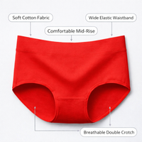 Underwear Women Multipack in Soft 100% Material with Wide Waistband, Breathable Knickers with Fine 40 Count Weave, Comfortable Pants