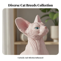 Collectible Realistic Cat Figurine Lightweight and Portable Simulation Cat Ornament Fine Workmanship for Children, Shelf Decor