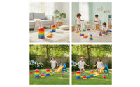 12 Pieces Balance Stepping Stone Textured Foam Stepping Stone Step Stones with Balance Board Slim Step Pebbles Grippy