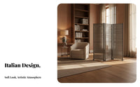 Airy Design Woven Rope Panel Screen Italian Inspired Woven Panel partitionr Creates Light and silhouette Effects Room Partition Provides Privacy for Interior Decorators, Homeowners, Renters, Bedroom, Studio Apartment, Reception Area