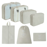 7 Pieces Travel Organizer Set Lightweight Hanging Toiletry Bag Zippered