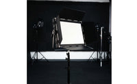 Bi-Color LED Light Panel with Barn Doors Flat Studio Light Panel with Barn Doors Adjustable Lighting Equipment Bright for Livestreaming