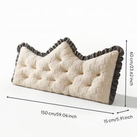 Headboard Cushion Crown-Shaped Backrest Cushiony Padding Backrest Cushion for Sofa