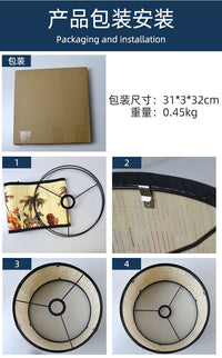 跨境竹制品民宿装饰灯罩动物图案可拆卸灯配吊灯落地灯台灯灯罩