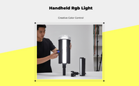 Rechargeable RGB handheld light, high CRI