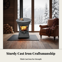 Cast iron stove for patio use