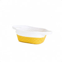 Cotton Rope Basket with Handles Natural for Shelves