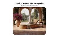 Waterproof Adjustable rear Wooden Recliner Weather-Resistant Sunlounger Luxury Design Chaise Lounge Easy to Clean for Sunbathers, Hotel Managers, Homeowners, waterfront, Beach, Garden, rearyard