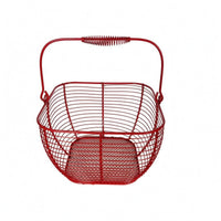 Wire Storage Basket Flat Base Home Organizer Compact