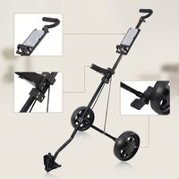 Foldable Golf Bag Cart Collapsible Golf Push Cart Compact Stable for Golfers, Golf Course