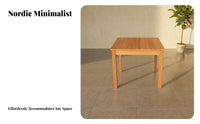 Hardwood Wood Square Table Stable Frame Household Furniture Contemporary Design adaptable Look for pairs, Small Living areas