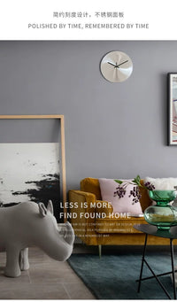 Round Metal Wall Clock with Industrial Style