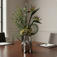 Artificial Flower Arrangement Easy to Place Fake Floral Centerpiece Low Maintenance Faux Floral Arrangement for Meeting Room