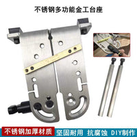 Precision Metalwork Bench Table with Positioning Iron Plate and Wood Table Clamp Set