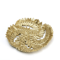 Gilded Leaf Tray Golden Finish Gold Decorative Tray Versatile Decorative Resin Plate for Desktop, Entryway, Washroom
