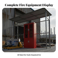 Multi-Compartment Design Micro Fire Station Cabinet Reinforced Construction Fire Equipment Cabinet High Visibility Red Heavy Duty for Safety Officers, Property Managers, Factory Supervisors, Factories, Public Buildings, Workshops, Warehouses