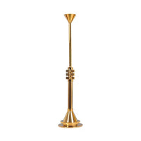 Taper Candle Holder Metal Candlestick with Stepped Base Minimalist Candlestick Holder for Mantel