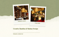 Bamboo rattan pendant for dining room