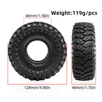 1.9寸攀爬车胎皮 攀爬轮胎SCX10 90046 D90 TRX4 TRX6 轮胎 D297