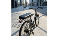 Passenger Seat Cushion with Mounting Base Faux Leather Bike Rear Seat Cushion with Hook and Loop Strap Bike Rack Pad Padded