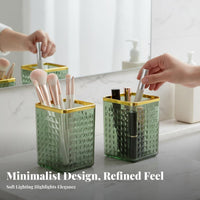 Upright Desk holder Luxury Design Fluted Brush holder multi-purpose for Home, School