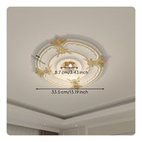 Gold Painted Ceiling Medallion European Design Chandelier Medallion