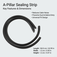 Door Seal Strip for Quiet Driving, Universal Car Door Rubber Seal Strip, Automot #variant:A-pillar Adhesive Type