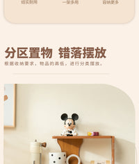 Bamboo Desk Bookshelf with Curved Shelves