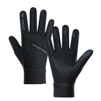 Gloves with Touchscreen Fingertips Stretch Gloves with Fleece Fleece-Lined Winter Non-Slip for Cyclists, Cycling