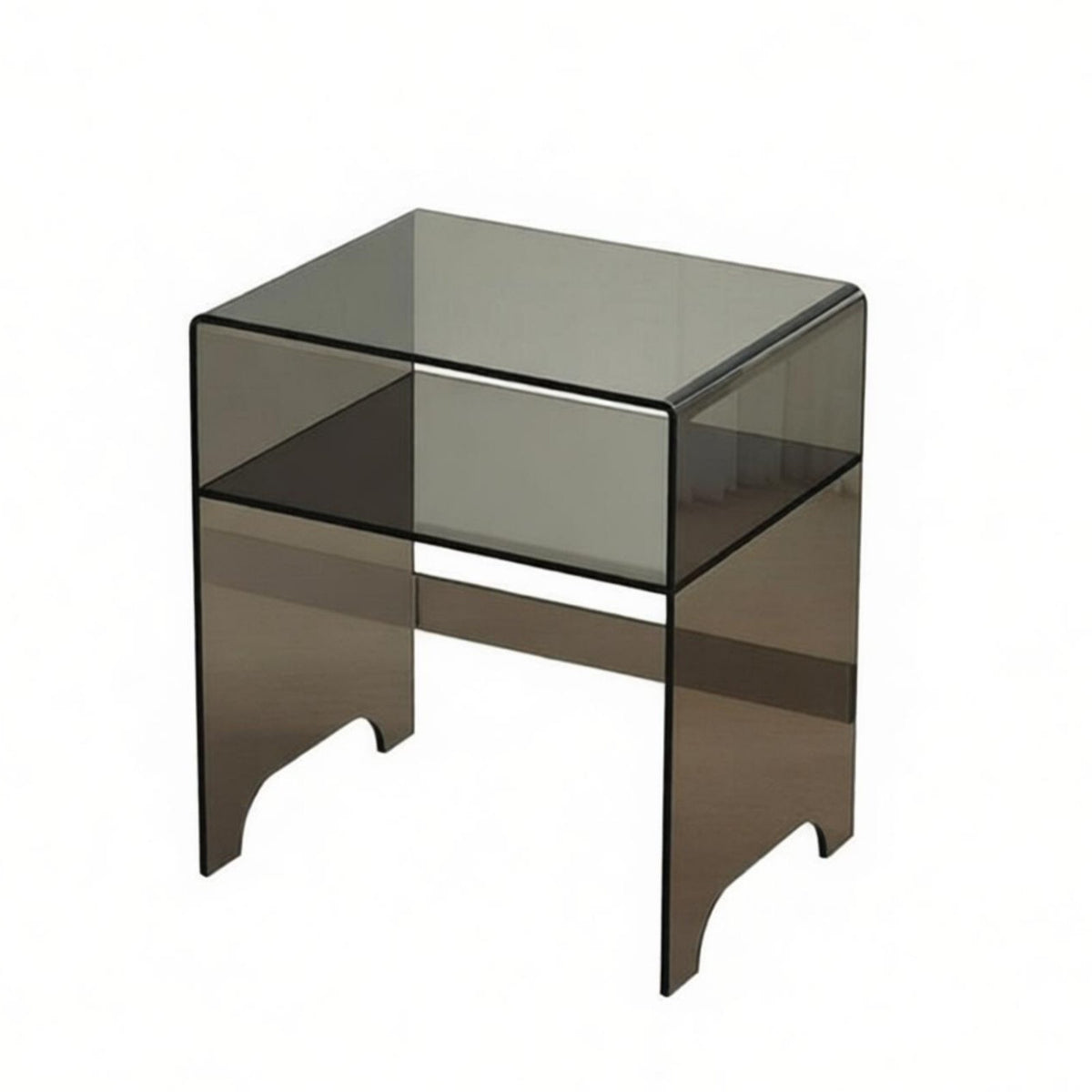 2-Tier Occasional Table Easy Assembly Two-Tier Waterfall Table for Small Areas