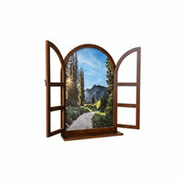 Arched Window Frame Wall Decor Ready to Hang Arched Window Frame for Cafe