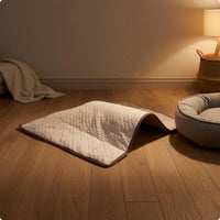 Weighted Dog Blanket Soft Calming Dog Blanket Brown Trim