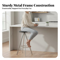 Round Seat Counter Stool Light Luxury Bar Chair Minimalist Design for Adults