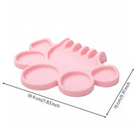 Silicone Paint Palette Brush Holder 2-in-1 Design Artist Palette with Brush Rest