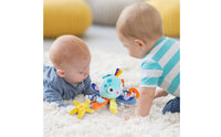 Stuffed Octopus Stuffed Toy Hanging Stroller Toy with Teether Soft Crinkle for Babies, Infants, Newborns