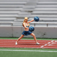 1:64 Cheerleader Figure Energetic Pose Miniature Scene Accessory Hand Painted