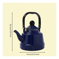 Induction Kettle Retro European Design Enamel Kettle Easy to Clean for Outdoor