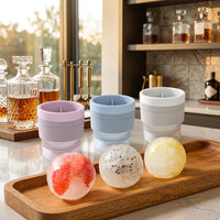 Ice Maker for Large Ice Ball Creation in Soft Drinks, Food Grade Silicone Ice Ball Former for Home Bar, Easy to Demould Party Supplies, 1 Pack