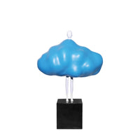 Figurine with Square Base Sculptural Abstract Sculpture Stylish for Sideboard