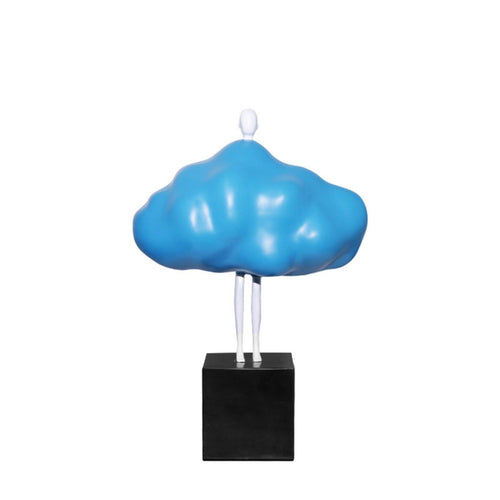 Figurine with Square Base Sculptural Abstract Sculpture Stylish for Sideboard