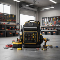 Heavy Duty Tool Backpack Multiple Pockets for Jobsite, Electricians, Technicians