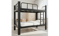 Metal Bunk Bed Frame Heavy Duty Bunk Bed with Guardrail Space-Saving Furniture for Teens, Students, Shared Bedroom, Dormitory, Hostel