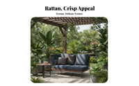 Waterproof 4-Piece Woven Seating set Weather-Resistant Outdoor Furniture Water Patio Set configurable Combination for Homeowners, Entertainers, Balcony, Garden, rearyard, Porch