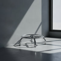 Chrome-Plated Five-Leg Stool Base Metal Stool Base with Circular Frame Heavy-Duty Polished Long-Lasting for DIYers, Bar Stools, Salon Chairs