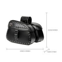 Secure Motorcycle Side Bags with Skull Emblem Hard-Sided Motorcycle Saddlebags with Lock Rugged Heavy-Duty for Daily Riding