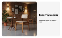 Nordic design Upholstered spine supportrest Seat Light Luxury Design Upholstered Wooden Seat Padded padding Dining Room Chair Curved spine support for Homeowners, Restaurant Owners, Interior Designers, Kitchen, Cafe