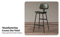 Lowrear Bar Stool Utilitarian Design High Chair with Spinerest Minimalist Design for Homeowners, Adults, Restaurant, Cafe